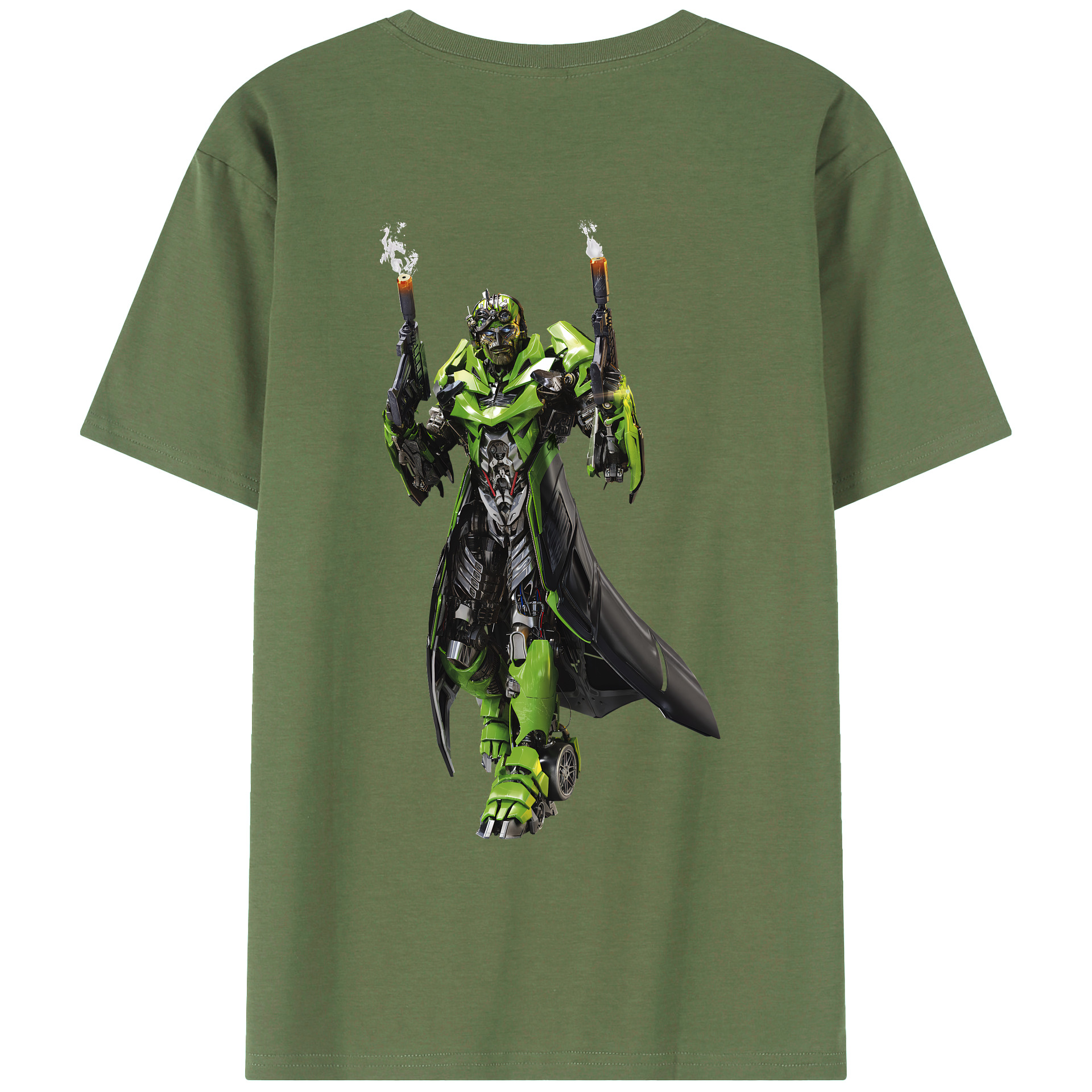 （画像用） Transformers トランスフォーマー 綿100％ メンズ半袖Tシャツ（バックプリント） 通気性
